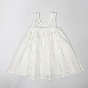 Steven Alan x Boy Girl Frankie Dress Girls‎ 4 White Embroidered Sleeveless